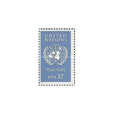 1 عدد تمبر پنجاهمین سالگرد تاسیس سازمان ملل متحد - آمریکا 1995