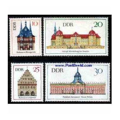 4 عدد تمبر معماری  - جمهوری دموکراتیک آلمان 1968