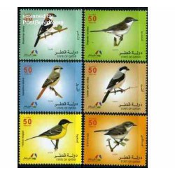 6 عدد تمبر پرندگان - قطر 2009