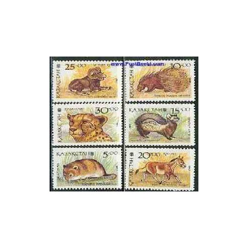 6 عدد تمبر حیوانات - قزاقستان 1993 6 عدد تمبر حیوانات - قزاقستان 1993