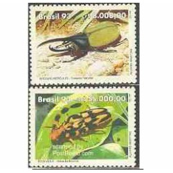 دو عدد تمبر سوسکها - برزیل 1993 