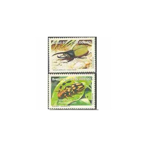 دو عدد تمبر سوسکها - برزیل 1993 