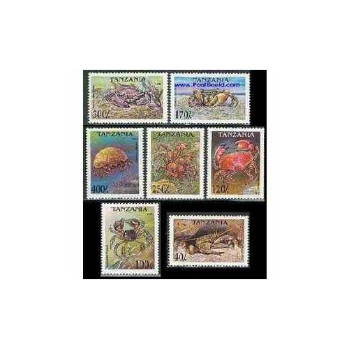  7 عدد تمبر خرچنگها - تانزانیا 1994 