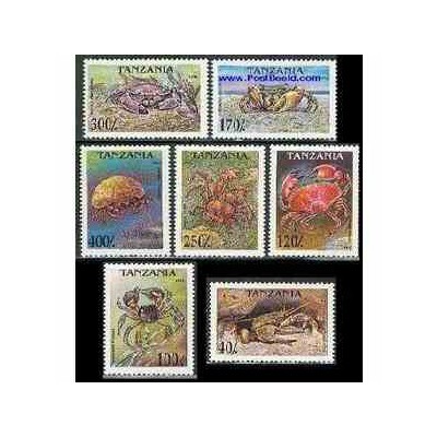  7 عدد تمبر خرچنگها - تانزانیا 1994 