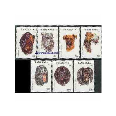 7 عدد تمبر سگها -تانزانیا 1993 