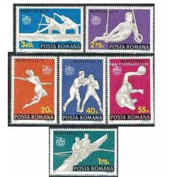 6 عدد تمبر المپیک مونترال کانادا - رومانی 1976