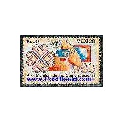 1 عدد تمبر سال جهانی ارتباطات - مکزیک 1983