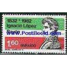 1 عدد تمبر ایگناسیو لوپز رایون - رهبر انقلابیون - مکزیک 1982