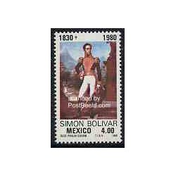 1 عدد تمبر سیمون بولیوار - انقلابی و سیاستمدار ونزوئلائی- مکزیک 1980