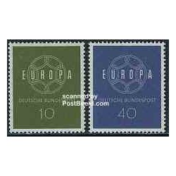 2 عدد تمبر مشترک اروپا - Europa Cept - جمهوری فدرال آلمان 1959