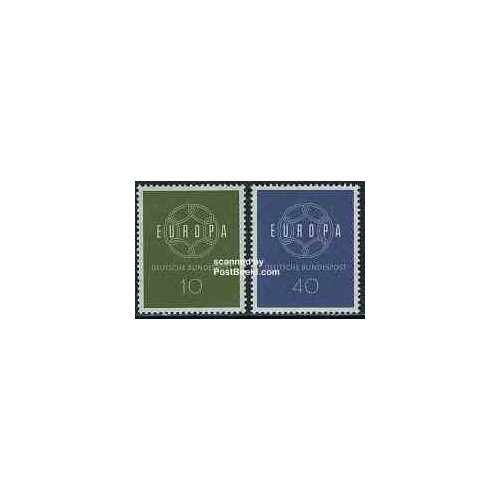2 عدد تمبر مشترک اروپا - Europa Cept - جمهوری فدرال آلمان 1959