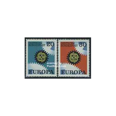 2 عدد تمبر مشترک اروپا - Europa Cept - جمهوری فدرال آلمان 1967