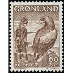 1 عدد تمبر افسانه گرینلند "دختر و عقاب" - گرین لند 1969