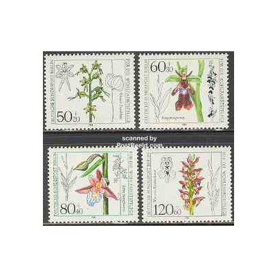 4 عدد تمبر رفاه اجتماعی - گلها - برلین آلمان 1984 قیمت 11 دلار
