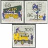 3 عدد تمبر خیریه - تاریخچه پست - برلین آلمان 1990 قیمت 11 دلار