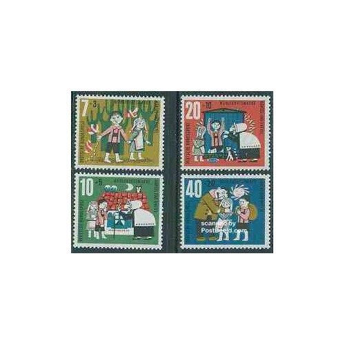 4 عدد تمبر رفاه اجتماعی - افسانه پریان - جمهوری فدرال آلمان 1961