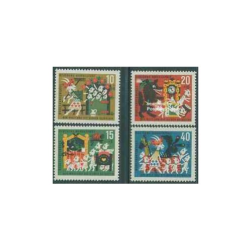 4 عدد تمبر رفاه اجتماعی - افسانه پریان - جمهوری فدرال آلمان 1963