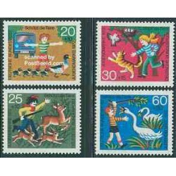 4 عدد تمبر رفاه اجتماعی کودکان - جمهوری فدرال آلمان 1972