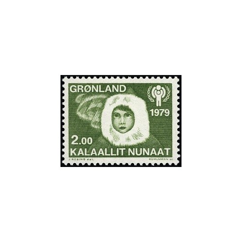 1 عدد تمبر سال جهانی کودک - گرین لند 1979
