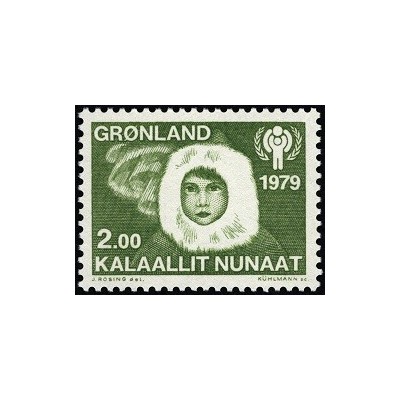 1 عدد تمبر سال جهانی کودک - گرین لند 1979