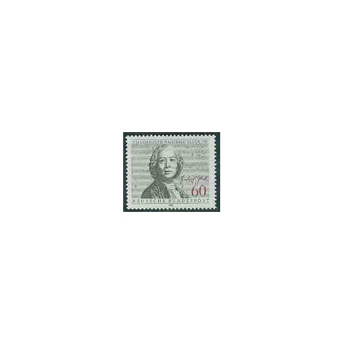 1 عدد تمبر کریستف ویلبالد گلاک - جمهوری فدرال آلمان 1987