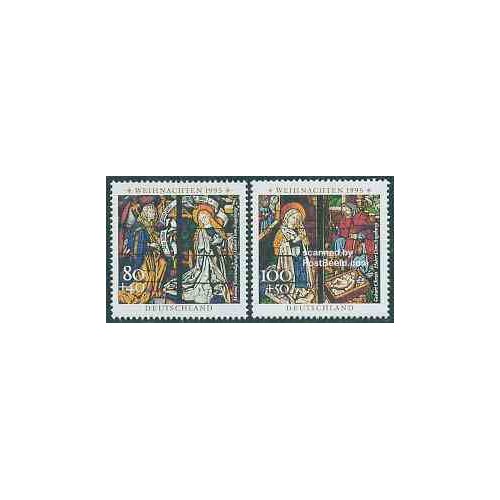  2 عدد تمبر کریستمس - جمهوری فدرال آلمان 1995