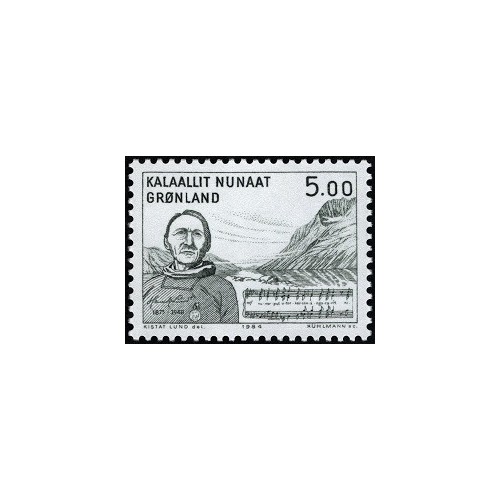 1 عدد تمبر هنریک لوند - آهنگساز  - گرین لند 1984 قیمت 2.7 دلار