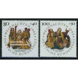 2 عدد تمبر کریستمس - جمهوری فدرال آلمان 1993