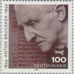 1 عدد تمبر آنتون بروکنر - آهنگساز - جمهوری فدرال آلمان 1996