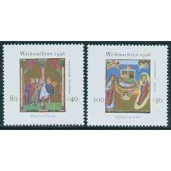 2 عدد تمبر کریستمس - جمهوری فدرال آلمان 1996
