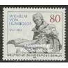 1عدد تمبر ویلهلم فون هومبولت - زبان‌شناس، دیپلمات و فیلسوف - برلین آلمان 1985