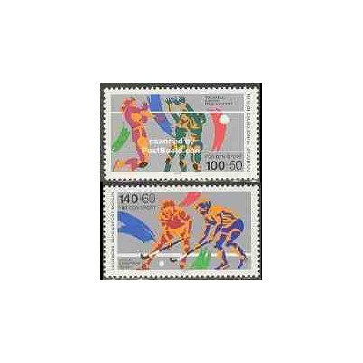 2 عدد تمبر ورزشی - برلین آلمان 1989 قیمت 8 دلار