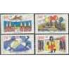 4 عدد تمبر رفاه اجتماعی - سیرک - برلین آلمان 1989 قیمت 12.8 دلار