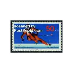 1 عدد تمبر ورزش اسکی - جمهوری فدرال آلمان 1987