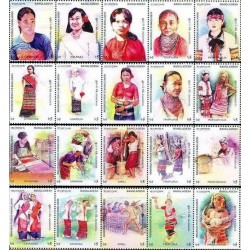 20 عدد تمبر مردم بومی- B-بنگلادش 2010