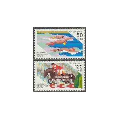 2 عدد تمبر ورزشی - برلین آلمان 1986 قیمت 5.8 دلار
