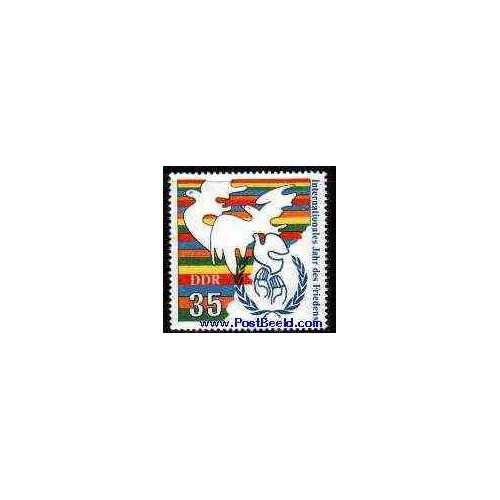 1 عدد تمبر سال بین المللی صلح - جمهوری دموکراتیک آلمان 1986