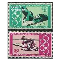 2 عدد تمبر بازیهای المپیک مونترال - جمهوری فدرال آلمان 1976