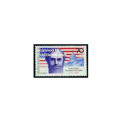 1 عدد تمبر دویستمین سالگرد بیانیه استقلال  آمریکا - کارل شورز - سیاستمدار - جمهوری فدرال آلمان 1976