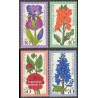 4 عدد تمبر رفاه اجتماعی - گلهای باغچه - برلین آلمان 1976