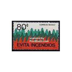 1 عدد تمبر حفاظت از آتش سوزی - مکزیک 1976