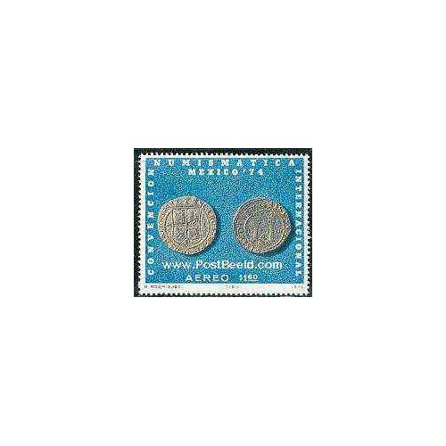 1 عدد تمبر روز سکه شناسی - مکزیک 1975