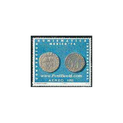 1 عدد تمبر روز سکه شناسی - مکزیک 1975