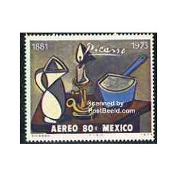 1 عدد تمبر تابلو نقاشی اثر پیکاسو - مکزیک 1974