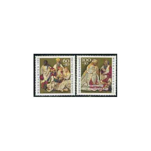 2 عدد تمبر کریستمس - جمهوری فدرال آلمان 1992