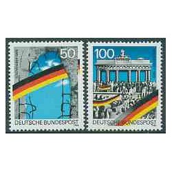2 عدد تمبر  بازگشائی دیوار برلین - جمهوری فدرال آلمان 1990
