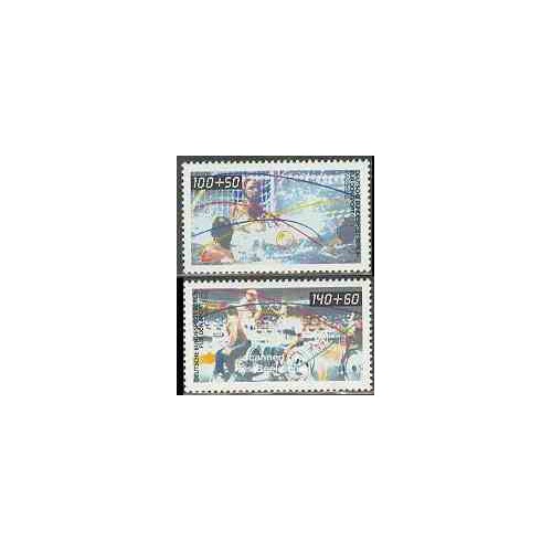 2 عدد تمبر ورزشی - برلین آلمان 1990 قیمت 10.4 دلار
