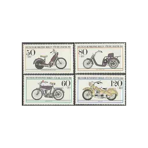4 عدد تمبر موتورسیکها - برلین آلمان 1983 قیمت 7.2 دلار