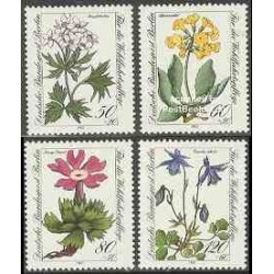 4 عدد تمبر رفاه اجتماعی - گلها - برلین آلمان 1983 قیمت 6.9 دلار