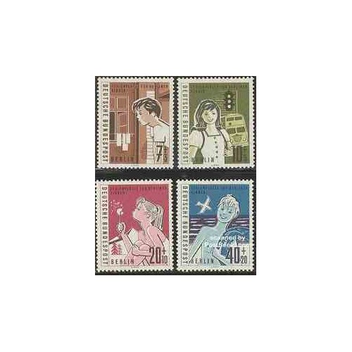 4 عدد تمبر تعطیلات برای کودکان - آلمان 1960